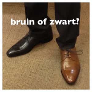 bruine of zwarte schoenen